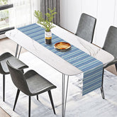 Aperturee - Aperturee Light and Fresh Striped Table Runner for Simple and Modern Spring and Summer Kitchen Decor